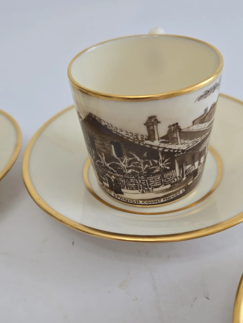 Lenox Historical China Set Of 4 Minga Pope Patchin Cups Saucers